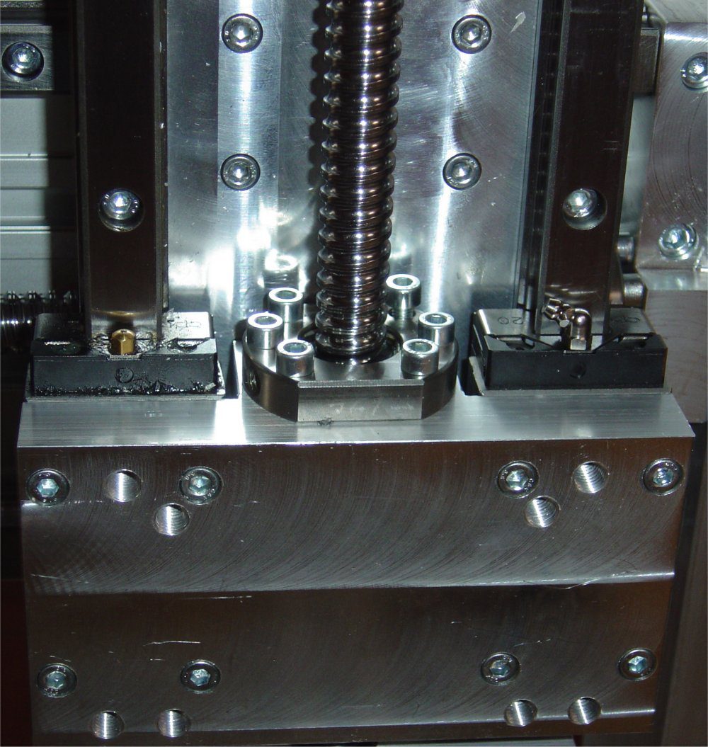 Particolare meccanico pantografi cnc Asse Z